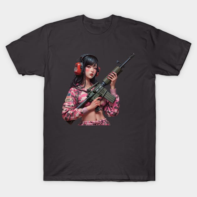 Tactical Girl T-Shirt by Rawlifegraphic